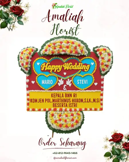 Papan Bunga Pernikahan Toboali